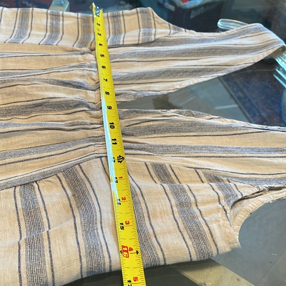 Luisa Rocco, M, linen, deep v front & back, adjust bodice back gather, boho, EUC - Picture 10 of 11